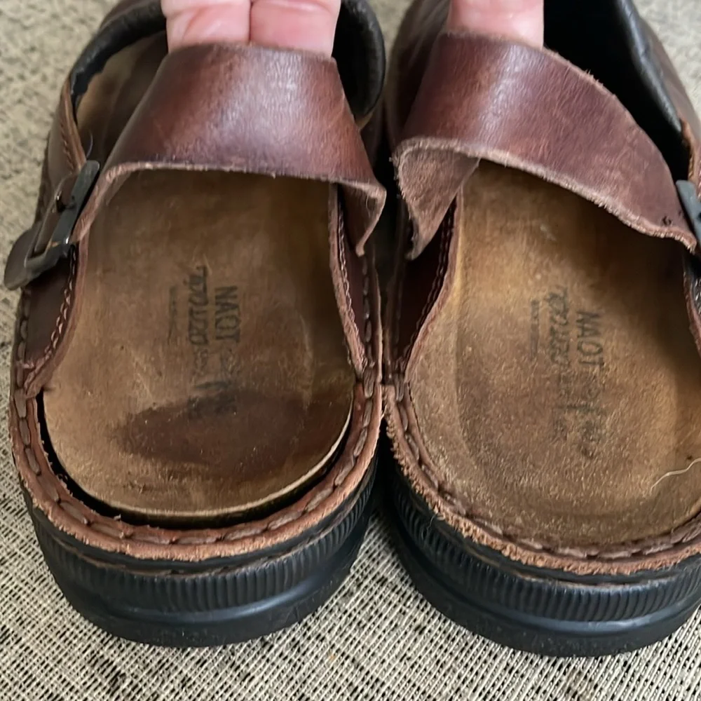 Naot Men’s Brown  Glacier Buffalo Leather  Size 46  US 13 - 13.5